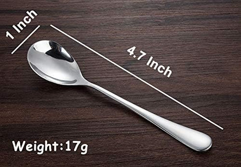 Demitasse Espresso Spoons, Mini Coffee Spoon, 4.7 Inches Stainless Steel Small Spoons for Dessert, Set of 6...