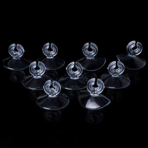 10Pcs Aquarium Suction Cup, Transparent Plastic Sucker with Clips Fish for Tank Pipe Hose Tube Holder Fish Tank Suction Cups Aquarium Air Pump Acc...