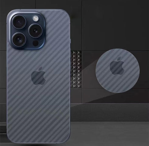 For iPhone 15 Pro Back Screen Protector 3D Carbon Fiber Ultra Thin Protective Film-2 packs-Transparent......