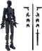 T13 Action Figure?Titan 13 Action Figure 3D Printed Multi-Jointed Movable Robot?Dummy 13 Multi-Jointed Action Figures?Birthday Gifts for Him?Black...