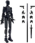 T13 Action Figure?Titan 13 Action Figure 3D Printed Multi-Jointed Movable Robot?Dummy 13 Multi-Jointed Action Figures?Birthday Gifts for Him?Black...