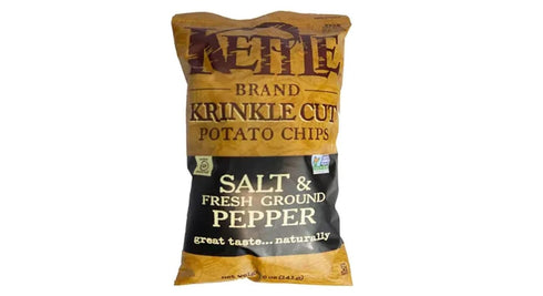 Kettle Foods Potato Chips Krinkle Salt & Fresh Ground Pepper, 5 Oz...
