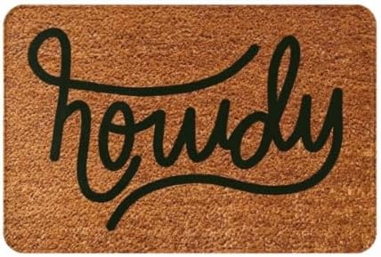 Howdy Door Mat Welcome Door Mat Absorbent Non-Slip Floor Mat Scraping Mud Mat 16x24...