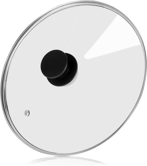 Pan Lid 8.7 Inch - Tempered Glass Pot Lid - Replacement Pan Cover for Cast Iron Skillets, Frying Pans, Pots and Wok, Heat Resistant Handle...