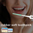 Silicone Dental Pick Interdental Brush Teeth Stick Soft Toothpick Oral Hygiene Care Tools 2 Travel Cases 1 Refill 240 Count...
