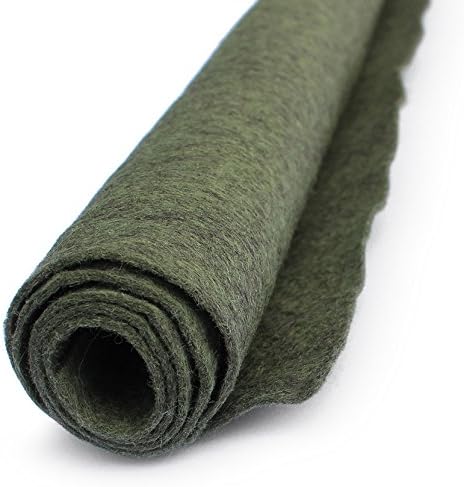 Camouflage Green - Wool Felt Oversized Sheet - 35% Wool Blend - 1 12x18 inch Sheet...