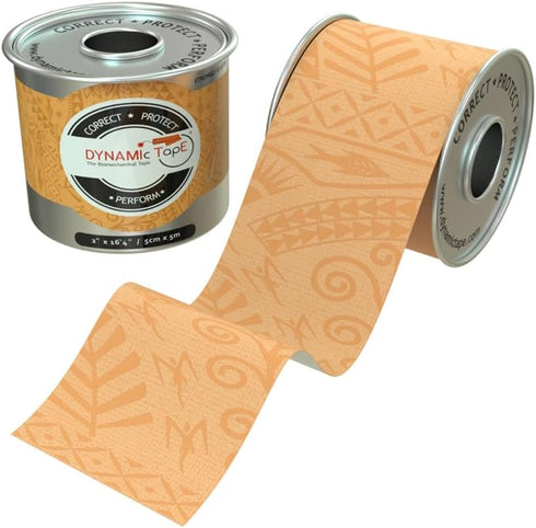 Dynamic Tape | Biomechanical Adhesive tape | For Sports & Physio | Knee, Ankle, Elbow, Leg, Muscle Support | Beige 2 Inches x 16.4 Feet Roll...