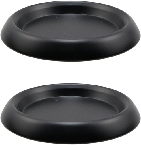 2 Pcs Candle Holder Iron Pillar Candle Stand 4.53 inches D x 0.59 inches H Candler Plate Black Candlestick Holders for Wax Candles,Wedding,Home De...