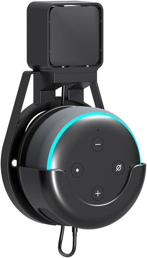 suptek Wall Mount Holder for Echo Dot 3rd Gen, Outlet Wall Mount Stand for Alexa, with Built-in Cable Management, Wall Screw or Stick-on Option, S...