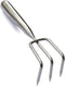 3 Tines Garden Hand Rake 10" Cultivator Claw Small Japanese Gardening Weed Tool Mini Handle Heavy Duty Stainless Steel Ninja Claw for Weeding, Tur...