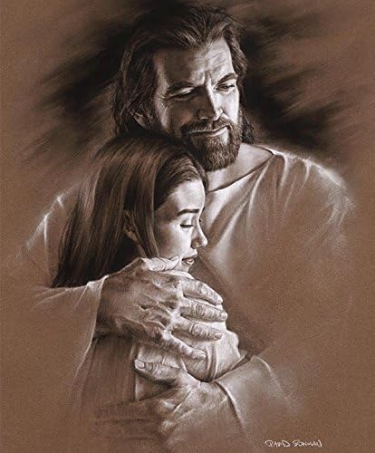 David Bowman Peace Wall Art Print Jesus Christ hugging child Religious Spiritual Christian Fine Art (11x14 print)...