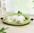 Cute Fruits Pet Cooling Summer Mat, Pet Straw Mat with Pillow for Dogs Cats, Pet Rattan Woven Breathable Comfort Mat Sleeping Pad for Dogs Cats Pu...