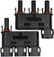 Solar Branch Connector IP68 Waterproof 1500V Solid Copper Terminal 3male1female and 3female 1male, 1 Pairs (3 to 1)...