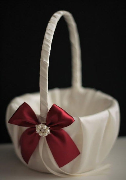 Ribest 1/4 inch Burgundy Double Face Satin Ribbon 50 Yards Per Roll for Bouquet Gift Wrapping Hair Wedding Birthday...
