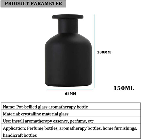 1PCS 150ml/5oz Glass Diffuser Bottle Jars Pot Empty Refillable Exquisite Essential Oils Container for DIY Reed Diffuser Sticks Sets Crafts Decor E...