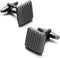 Gun Metal Textured Cuff Links Luxury French Tuxedo Shirt Cufflinks...