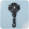 Bouquet Black Crystal Brooch for Unisex Teardrop Large Gorgeous Brooch Pin...