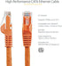 StarTech.com 9ft CAT6 Ethernet Cable - Orange CAT 6 Gigabit Ethernet Wire - 650MHz 100W PoE RJ45 UTP Network/Patch Cord Snagless w/Strain Relief F...