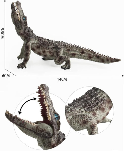 2 Pcs Simulated Crocodiles Model Figure Toy, Realistic Alligator Figurines Collection Playset Science Educational Props...