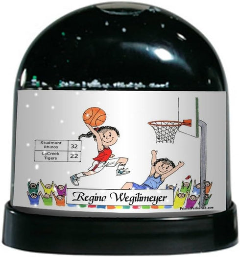 PrintedPerfection.com Personalized Basketball Player - Female Snow Globe Gift...