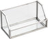 Feyarl Glass Business Card Holder Stand Gold Office Name Card Display Business Card Organizer Storage for Office Desktop Countertop (Silver)...
