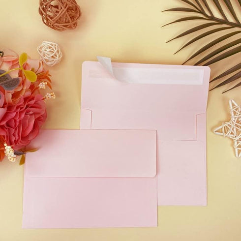 4x6 Envelopes pink For Invitation,Pink A6 envelope 4.75 x 6.5 inch, 4X6 Envelopes for A6 cards,Self Seal envelopes for weddings, greeting cards,ba...