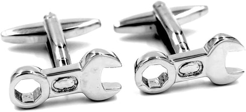Tools Spanner Wrench Cufflinks Shirt Carpenter Joiner Workman Mechanic Diy Tool...