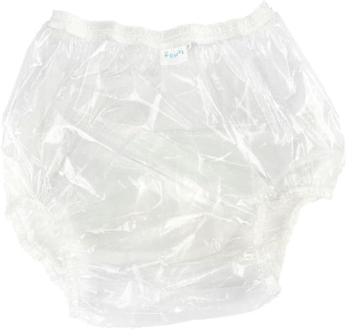 Adult Incontinence Pull-on Plastic Pants 3 Pack (Small, Glass Clear)...