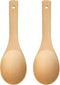 Bamboo Rice paddle 2pcs Wooden Spoons for Serving Utensil, Wood rice scooper spoon Kitchen Utensil Set....