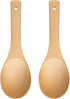 Bamboo Rice paddle 2pcs Wooden Spoons for Serving Utensil, Wood rice scooper spoon Kitchen Utensil Set....