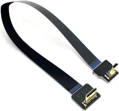 Cablecc 90 Degree Down Angled FPV Micro HDMI Male to Mini HDMI FPC Flat Cable 20cm for GOPRO Multicopter Aerial Photography Cablecc...