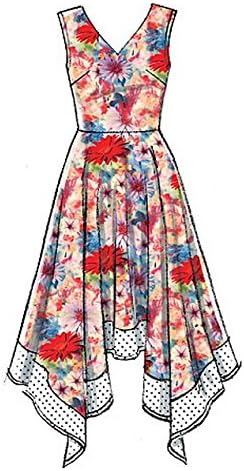 McCall's Patterns M7315 Misses' Handkerchief-Hem Dresses, Size A5 (6-8-10-12-14)...