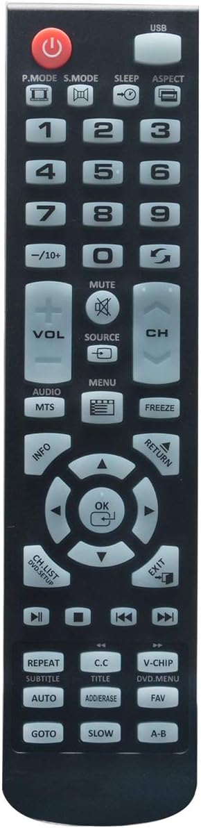 New Remote Control Replacement Applicable for Westinghouse TV WD32HKB1001 WD24HB6101...