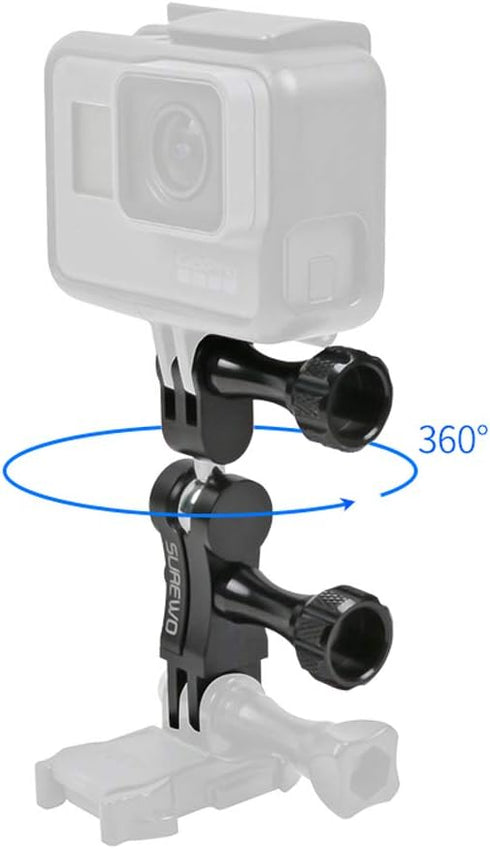 Aluminum Alloy 360 Degree Rotation Ball Joint Mount Adapter Swivel Arm Mount Pivot Extension Accessories Compatible with Gopro Hero 13 Black,Hero ...
