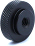 2 Pack 25mm Large Knurled Edge 1/4"-20 Female Thumb Wheel Lock Nut Adapter (Black)...