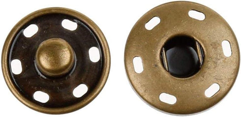 Metal Tack Buttons Replacement Jeans Buttons Kit Snap Fastener Press Packs of 50 Bronze 3/4" 19mm...