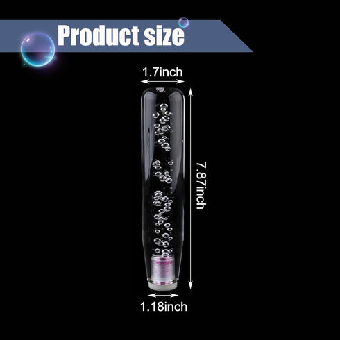 1 PC Car LED Shift Knob with Bubblem, Waterproof Smooth Crystal Vehicle Shifter Replacement, Universal Luminescent Automotive Shifter Knob Accesso...