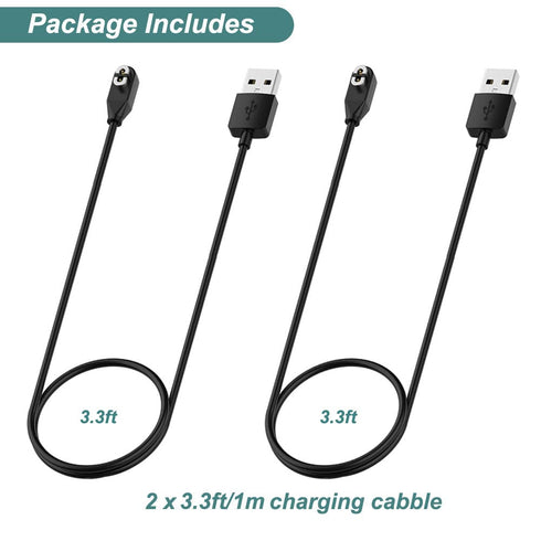 Kissmart Charging Cable for AfterShokz Aeropex AS800, Shokz OpenRun, OpenRun Mini, OpenRun Pro, OpenComm Replacement Shokz Headphone Charger [2Pac...