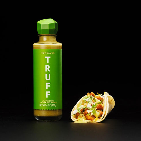 TRUFF Jalapeño Lime Hot Sauce, Gourmet Hot Sauce with Black Winter Truffles, Green Jalapeño Peppers, Black Truffle Oil, Unique Flavor Experience i...