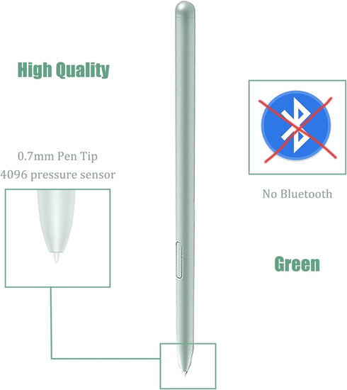 2 Pack Tab S7 FE S Pen Replacement Stylus Pen for Samsung Galaxy Tab S7/Tab S7 FE,EJ-PT730, 4096 Pressure Sensor,WithoutBluetooth(Green)...