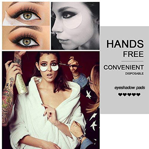LKE 100pcs Eyeshadow Stencils Professional Pads Under Eye Eyeshadow Gel Pad Patches for Eyelash Extensions/Lip Makeup...