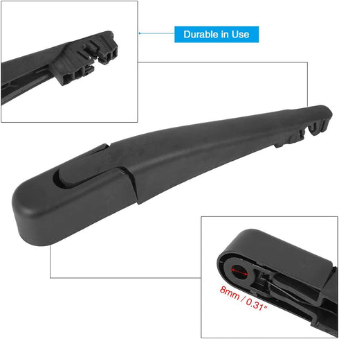X AUTOHAUX Rear Windshield Wiper Blade Arm Set 185mm 7 Inch for Mercedes-Benz Fortwo 2013 2014 2015 2016 2017...