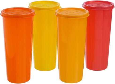 Tupperware Polypropylene Tumbler Set (Multicolour, 470 Ml) - Pack Of 4...