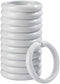 Rocky Mountain Goods Plastic Curtain Rings - 12 Pack - Click securely in Place - Unbreakable Plastic True O Ring Design - Slides Easily Without Sc...