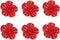 6 PCS Red Hummingbird Feeder Replacement Flowers,Plastic Decorative Flower Feeding Replacement Parts for Hummingbird Feeder Outdoors, Slices Windo...
