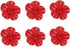 6 PCS Red Hummingbird Feeder Replacement Flowers,Plastic Decorative Flower Feeding Replacement Parts for Hummingbird Feeder Outdoors, Slices Windo...