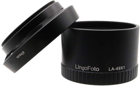 Metal LA-49X1 Lens Adapter Tube with 49mm Lens Hood for Leica X1 X2 Digital Camera Black...