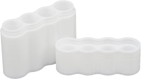 Slimline AAA Battery Case, Soft Durable Material - Pack of 2 (Holds 4 Batteries)...