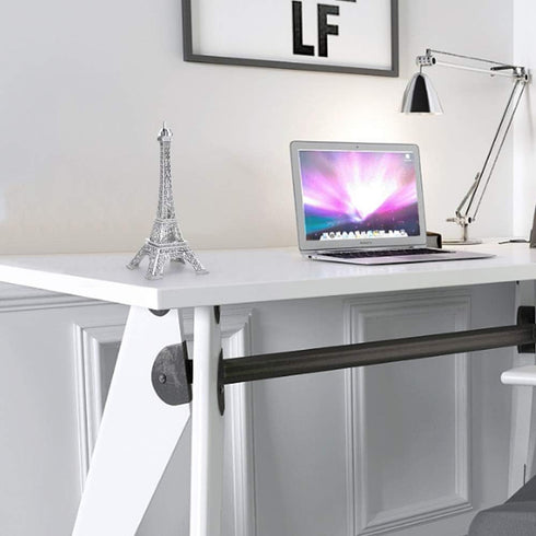ESHATO Silver Metal Eiffel Tower Statue, 7inch Decorative Figurine Replica Stand Holder for Cake Topper Table Decor Gift Party Home Decoration...