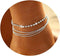 MIDEEO Gold Layered Ankle Bracelets for Women Layering Anklets Set Bracelet 14k Gold Plated CZ Rhinestone Chain Anklet Bracelets Dainty Women Beac...